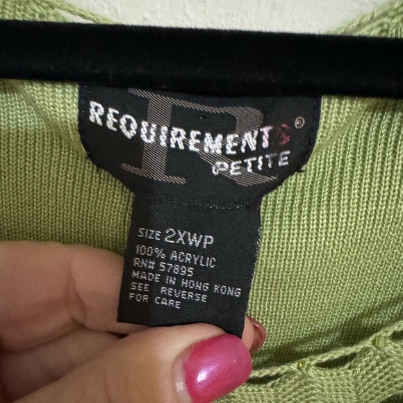 NWT LIGHTWEIGHT SHOR SLEEVE SWEATER w/Neckline Detail PLUS: 2X #2 - Picture 10 of 11